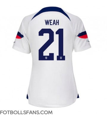 Förenta staterna Timothy Weah #21 Replika Hemmatröja Damer VM 2022 Kortärmad